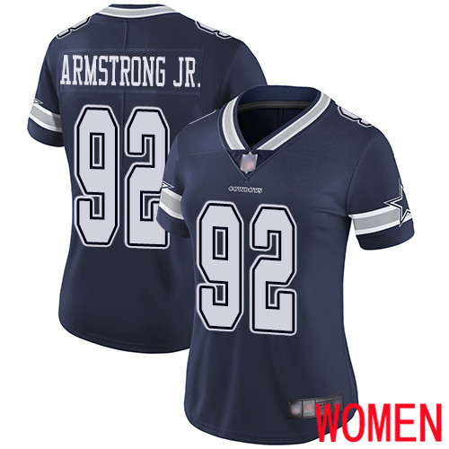 Women Dallas Cowboys Limited Navy Blue Dorance Armstrong Jr. Home #92 Vapor Untouchable NFL Jersey